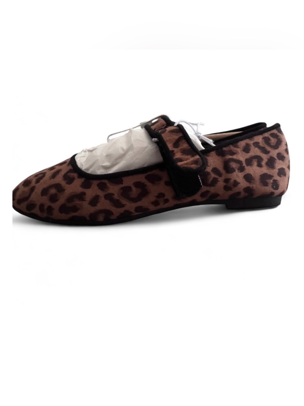Leopard print memory foam ballet flats Size 12 girls